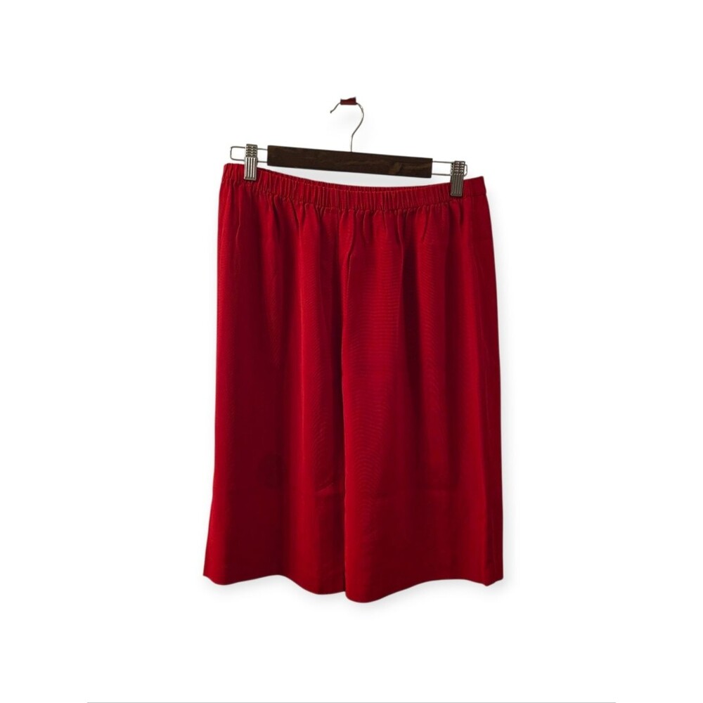 S.L. Fashions Women’s Size 16 Red Pull-On Midi Skirt Elastic Waist - Picture 3 of 3